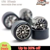 1/64 Wheels with Rubber Tires CE28 Refitting Parts for Diecast Model Car Hot Wheels Matchbox Tomica D:11mm 1 Set 4