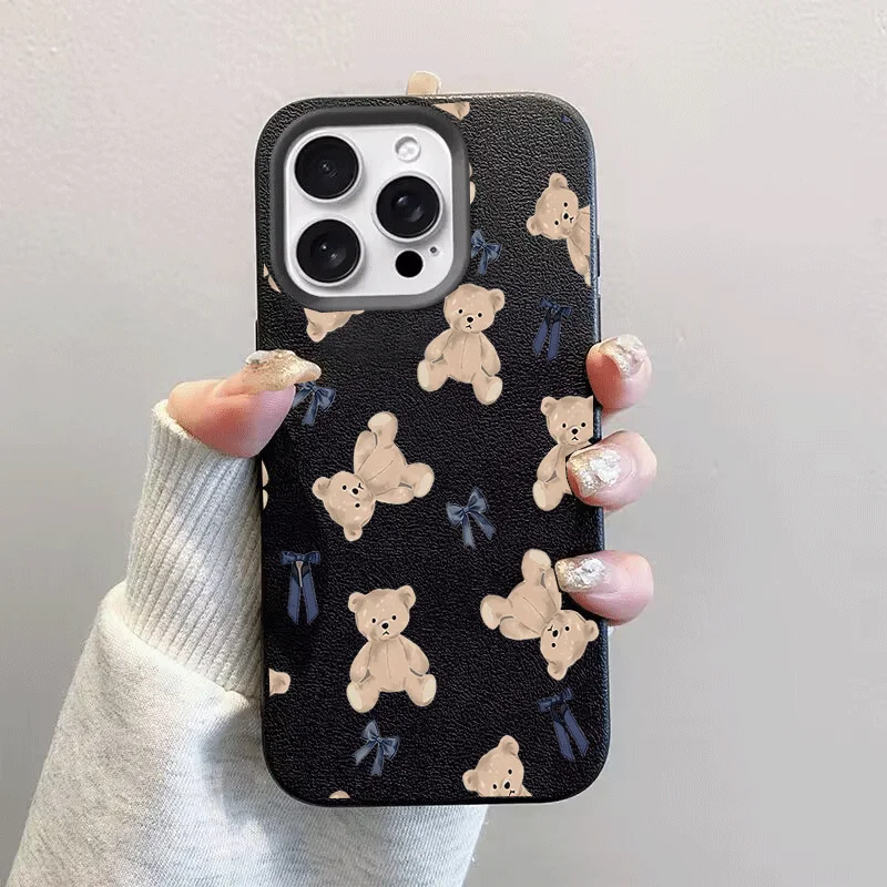 Lovely Bow Bear Silicone Phone Case
