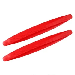 Car Bumper Protection Strips - Anti - Collision Scratch Guards (2 Pack) (Red)