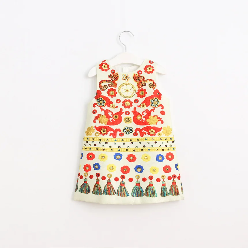 Kids Party Dresses For Girls Printed Evening Princess Girls Dresses Birthday Young Girls Clothes Vestido Menina Children Dresses 5