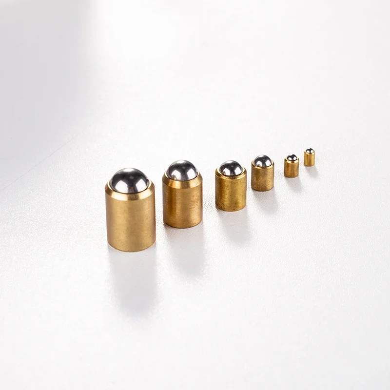 10Pcs D2 D3 D4 D5 D6 D8 D10 D12 304 Stainless Steel and Brass Accuracy Positioning Beads Screw Smooth Spring Ball Plunger B083