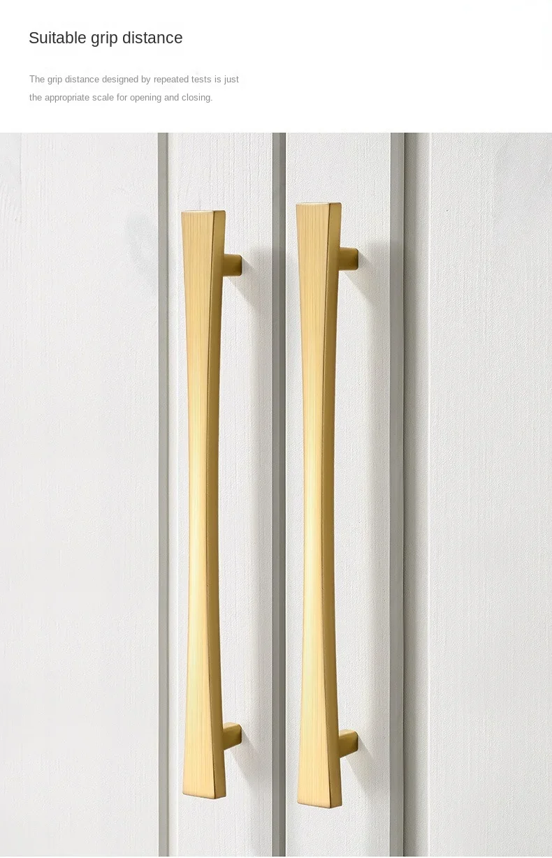 Description Picture 4 of itemCabinet Handle Drawer Door Furniture Hardware Dresser Knobs Brushed Gold Square Bar Hardware Pulls Cupboard Handles