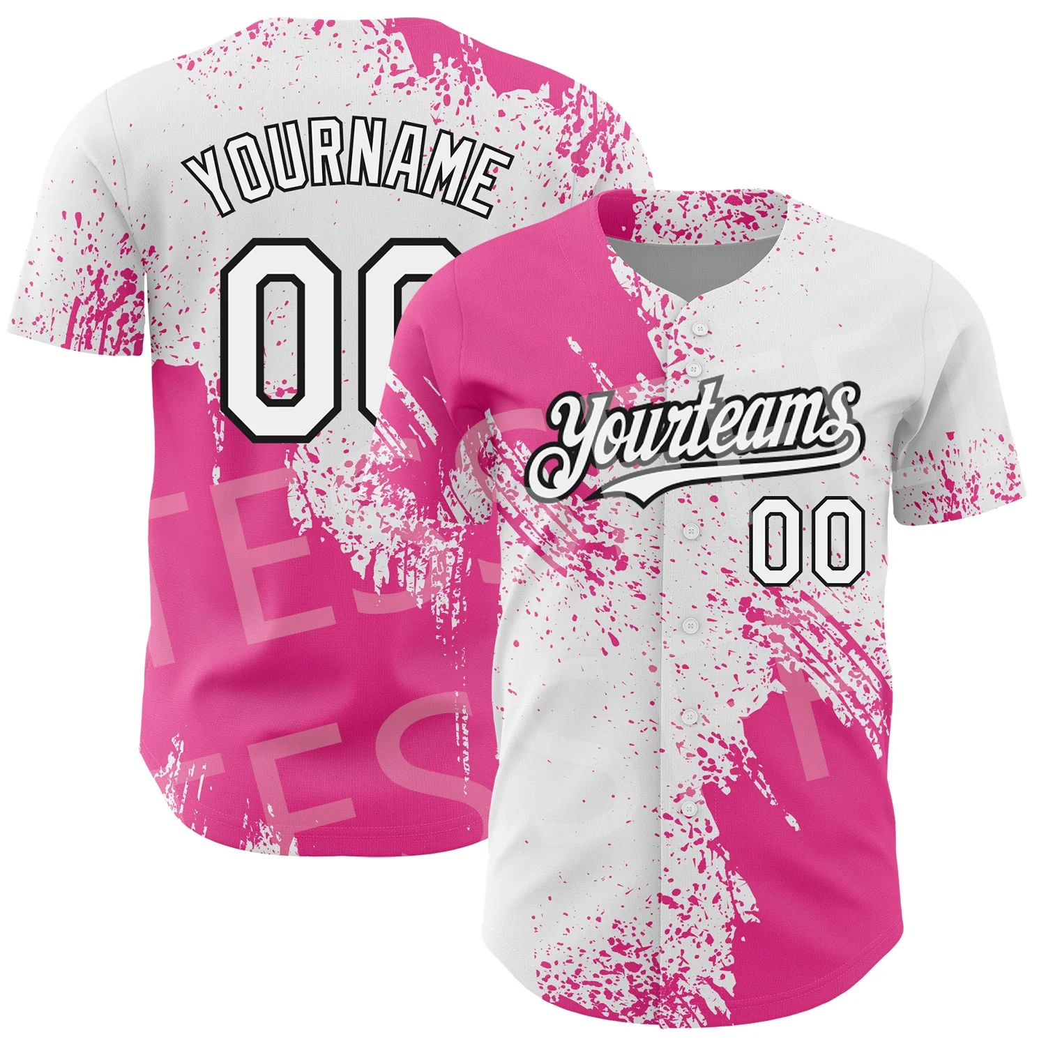 

NewFashion Vintage Custom Name Number Player Colorful 3DPrint Summer Harajuku Streetwear Baseball Shirts Jersey Short Sleeves X6