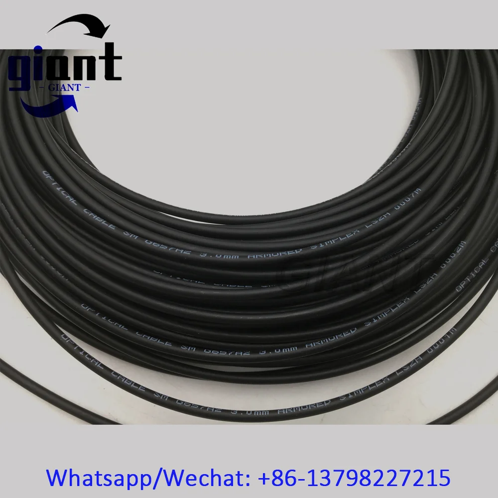 1C SM G657A1 아머드 케이블, 1코어 50M SX 3.0mm 블랙 LSZH 재킷 LC/FC/SC/STUPC 광섬유 아머드 패치 코드