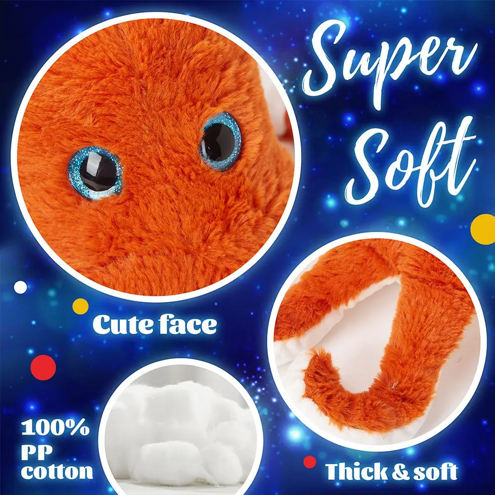 45cm Red Cute Octopus Doll Cotton Plush Toys LED Light Luminous Pillows Glowing Stuffed Animals Musical Gift for Kids Birthdays