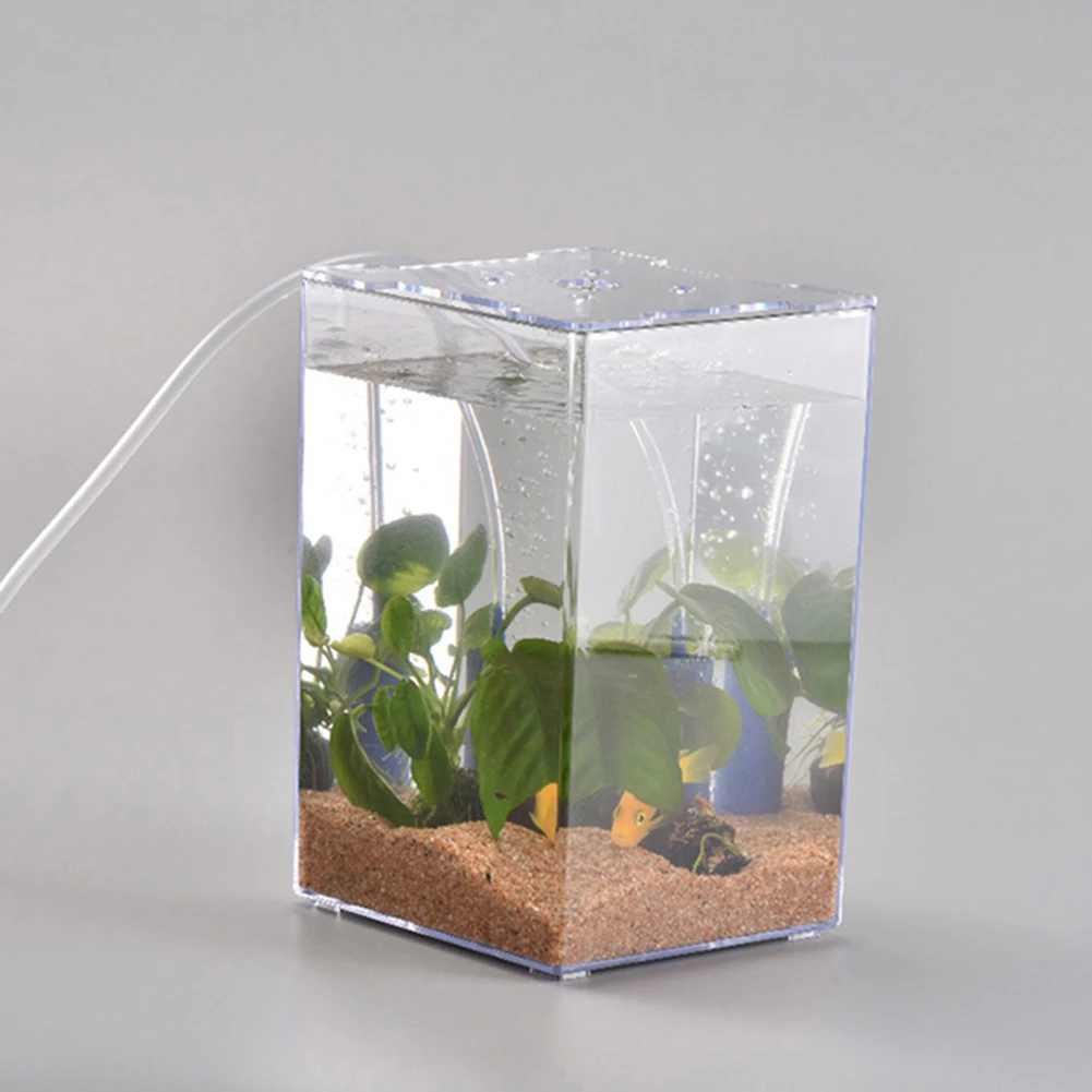 Cube Tall Rimless Tank Serbatoio Di Pesce Trasparente Betta Clear Aquarium Serbatoio Di Plastica Trasparente Addensato Senza Montatura