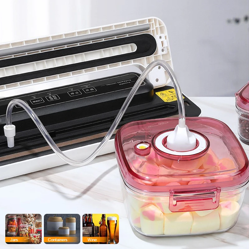 220V Vacuum Sealer Packaging Machine Household Food Vacuum Sealer Film Sealer Vacuum Packer 10 Vacuum Sealing Bags  Bag Sealer 2