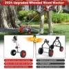 24V Electric Lawn Mower Weed Wacker 21000RPM Cordless Grass String Trimmer Adjustable Foldable Cutter For Makita with Iron Wheel 2