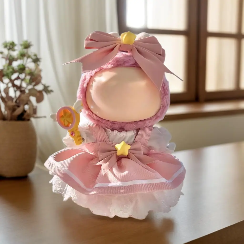 Doll Clothes Compatitable with Labubu 6.7 Inches Cute Doll Dress Up Clothes Accessories for Labubu Plush Doll(NO Doll) doll clothes plush toy accessories
