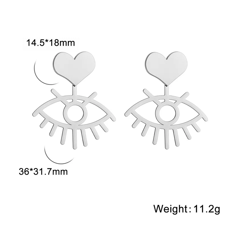 Zwei Herzen Edelstahl Creolen Für Frauen Mode Gold farbe Süße Einfache Herz Baumeln Stud Ohrring Trend Schmuck Geschenk – Detail 10