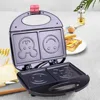 110/220V 750w Sandwich smiley maker machine Baking bread toaster Non-stick coating Double-sided heating Cartoon bakeware 2