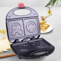 110/220V 750w Sandwich smiley maker machine Baking bread toaster Non-stick coating Double-sided heating Cartoon bakeware 2