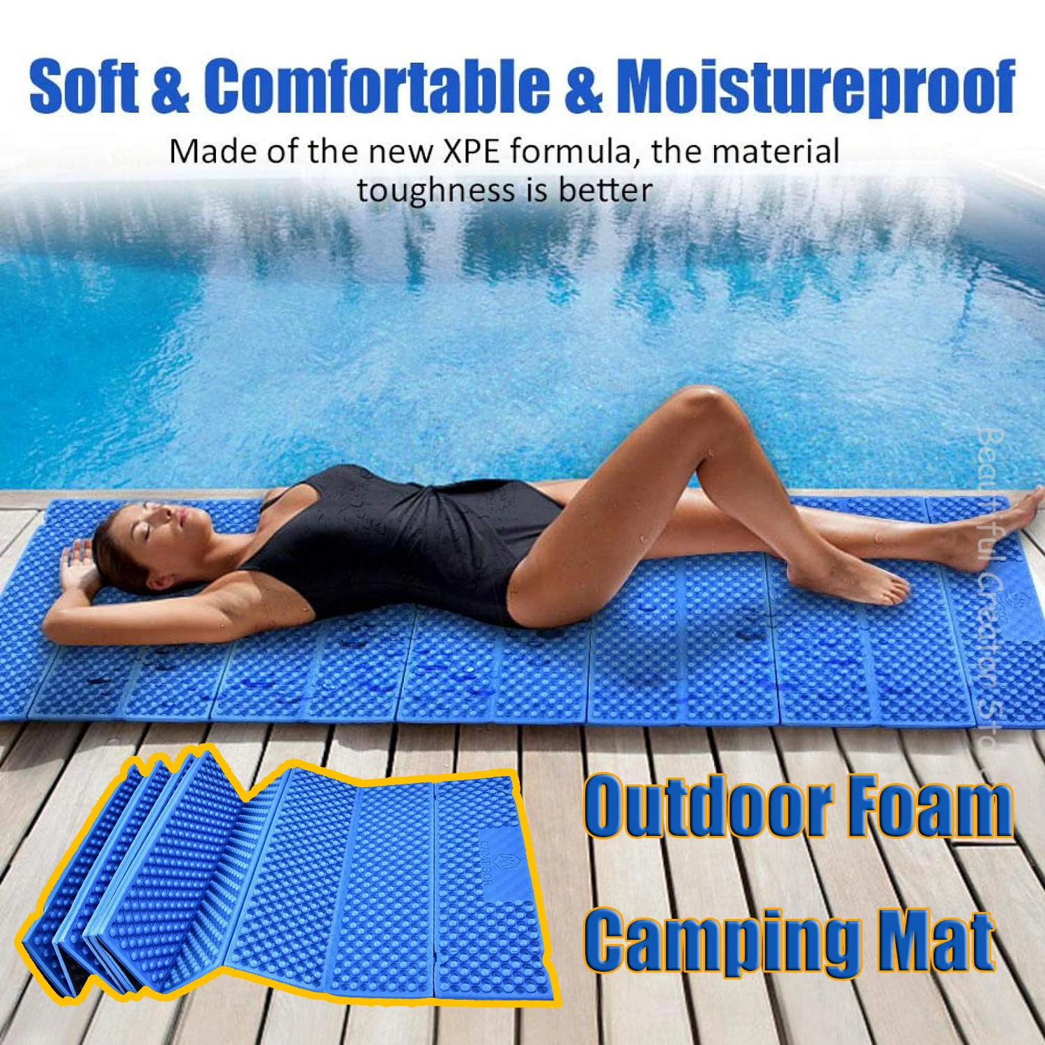 

Складной стул для кемпинга, водонепроницаемый Пляжный коврик, кемпинг на открытом воздухе, палатка Picknick, мягкая складная кровать, двухслойный коврик для кемпинга, уличный стул