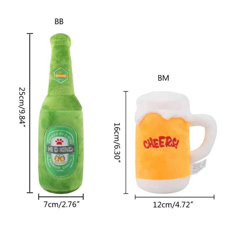 HUATEEN Jouet En Peluche En Forme De Bouteille De Bière,Jouet