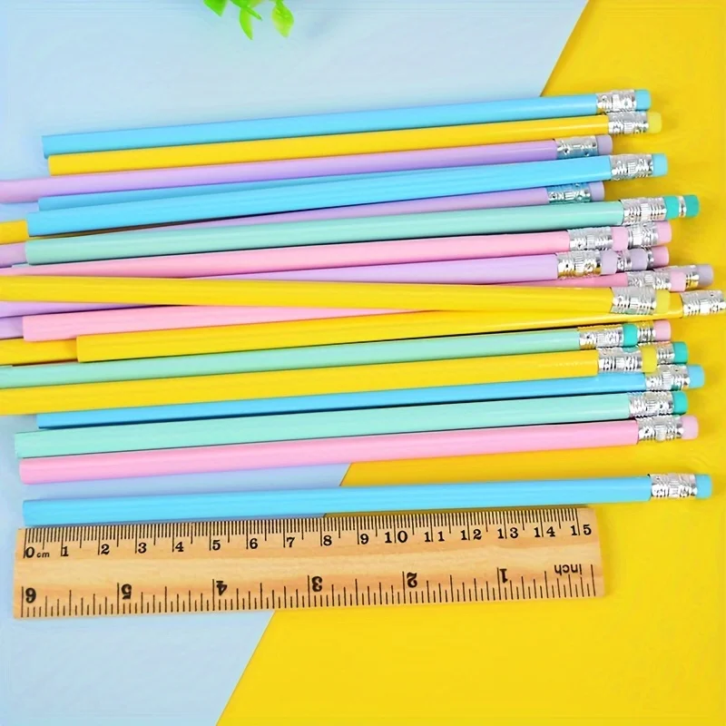 30 Mixed Writing Pencils HB Pencils Macaron Wood Pencils Jelly Pencils, Back-to-School Supplies - 4
