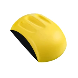 Ergonomic Mouse - Shaped 5 - Inch Sanding Block with Hook - and - Loop Backing (Yellow A)