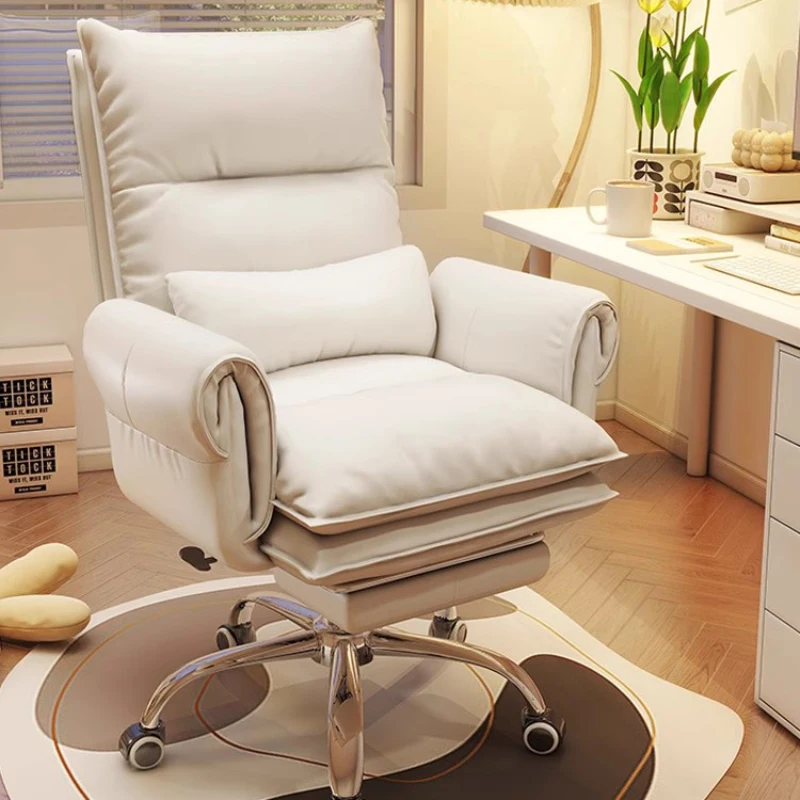 

Swivel Computer Office Chairs Gaming White Luxury Vanity Dining Chair Chaise Study Silla Ergonomica Office Furniture CY50BGY