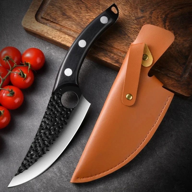 PLYSStainlessSteelKitchenBoningKnifeHandHammeredKitchenKnife