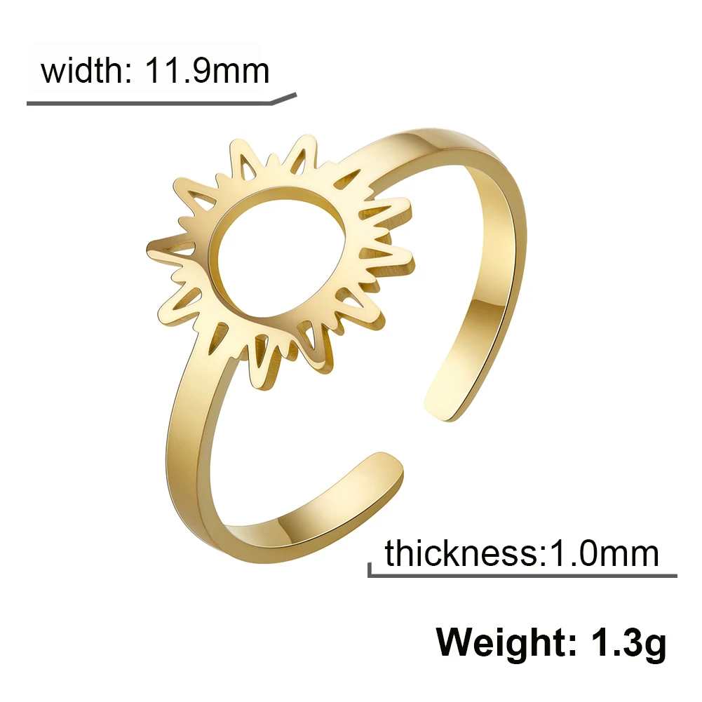 You Are My Sunshine Gold Sun Ring | Under the Rose