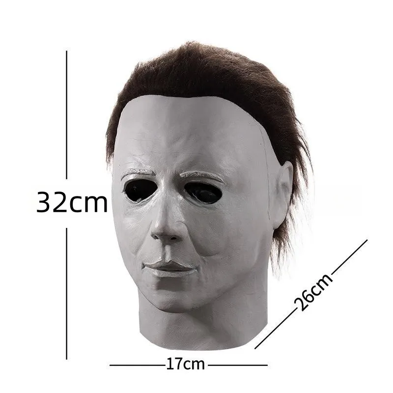 Michael Myers Mask Cosplay Scary Movie Halloween Latex Helmet Horror Headgear Masquerade Party Tricky Costume Prop