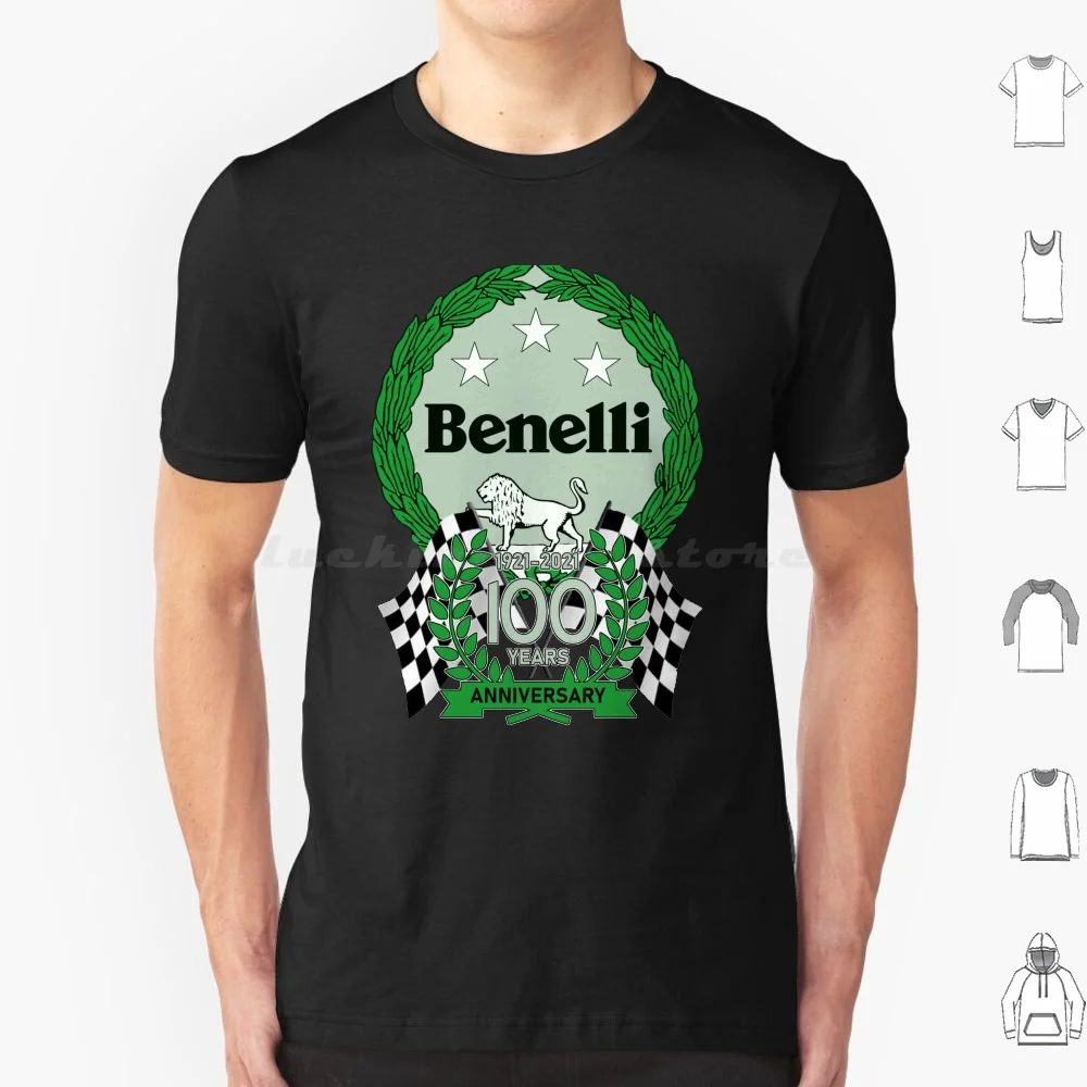 Benelli Lion Logo 100Th Anniversary Celebration T Shirt Cotton Uomo Donna Stampa Fai Da Te Benelli Tornado Turismo Sei Leoncino Bn600