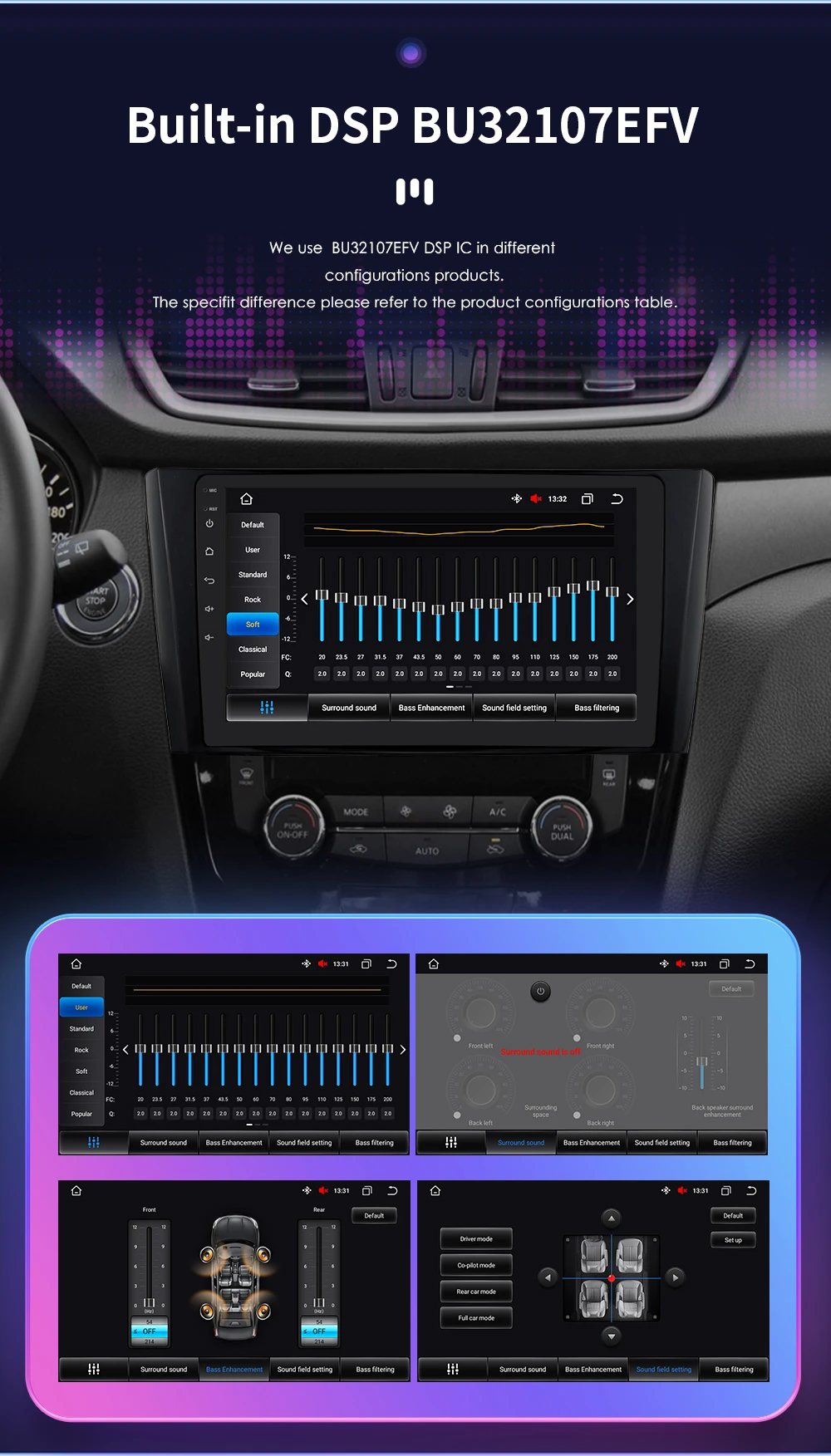 Hizpo 2Din Android 13 for Nissan Rogue X-Trail X Trail 3 T32 2013 - 2017 Qashqai 2 J11 Car Radio Multimedia GPS Carplay Auto DSP