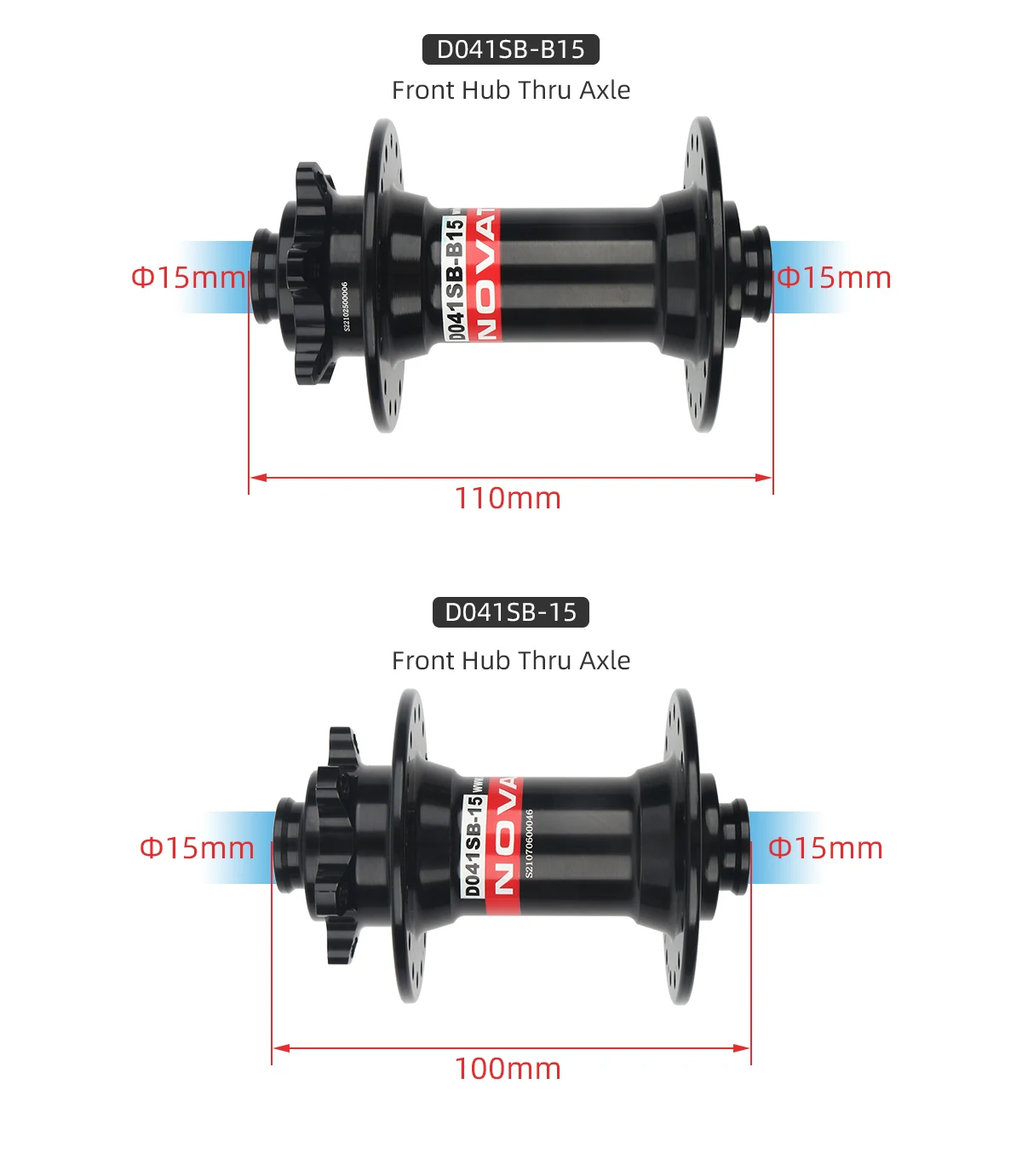 Novatec mtb Vorderrad nabe 32 Löcher bis 110x15mm Boost x 15mm Mountainbike Lager nabe 32 h Fahrrad teile – Detail 6