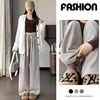 2025 Maternity Wide Legs Trousers Striped Cashmere Pants Long Loose Casual Pregnant Woman Belly Pants High Lady Clothes 105cm 2