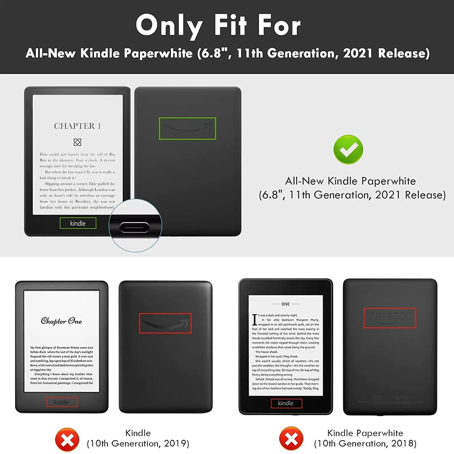 2PCS For Kindle Paperwhite 11th Generation 2021 PET Screen Protector Guard Protective Clear Film For 6.8 inch Kindle Paperwhite 2