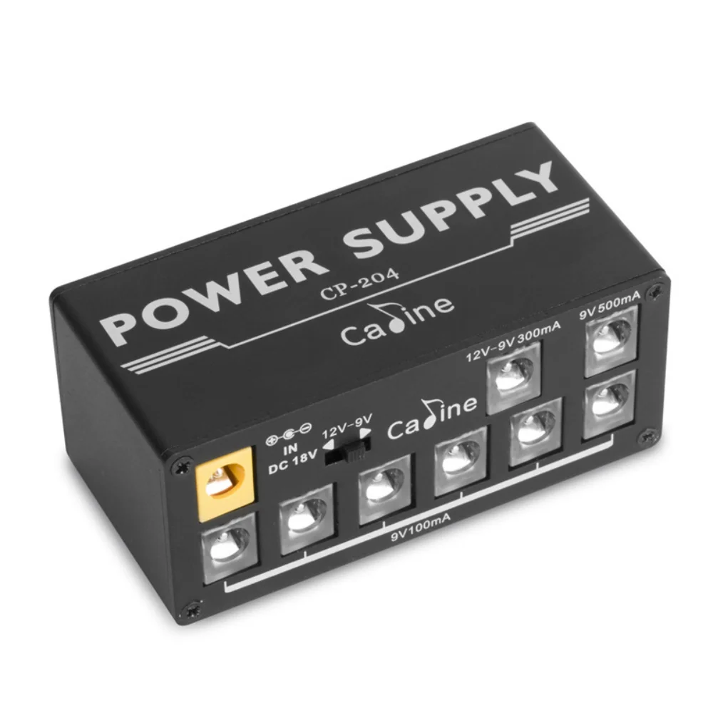 Caline CP-204 Guitar Pedal Power Supply 8 Isolated Outputs  Anti-interference 18W Different output Guitar Effect power Mini Size