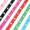 Cute Cat Collar Soft Leather Pet Collars For Small Dog Kitten Puppy Necklace Cat Accessories  Star Moon Rivets Decoration XS-M 4