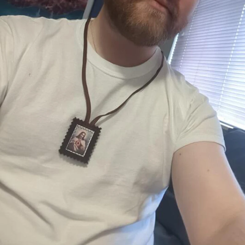 Our Lady of Mt. Carmel Sacred Heart Necklace 4