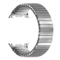 Enhanced Elastic Stretch Stainless Steel Watch Strap Bracelet - M lenght about 145mm (Silver)