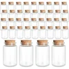 60ml Glass Bottles Cork Stoppers DIY Decoration Mini Glass Vials Cork Message Glass Bottle Vial Cork,Small Glass Bottles Jars 1