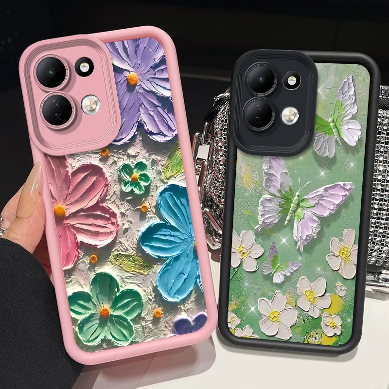 Butterfly and Whale Pattern Soft Silicone Shockproof Phone Case