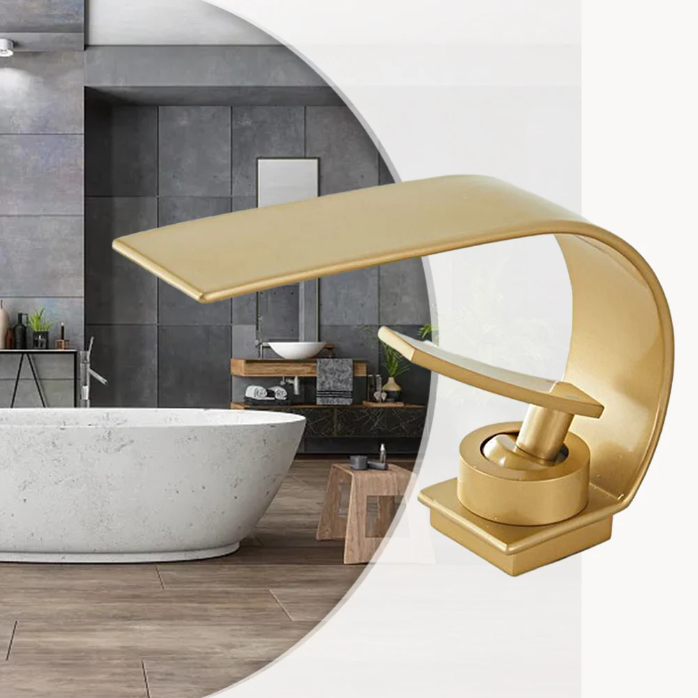 1pcs toilets Basin Faucet Waterfall Brass wall-mounted basin faucet hot and cold Bathroom Plate Home Parts