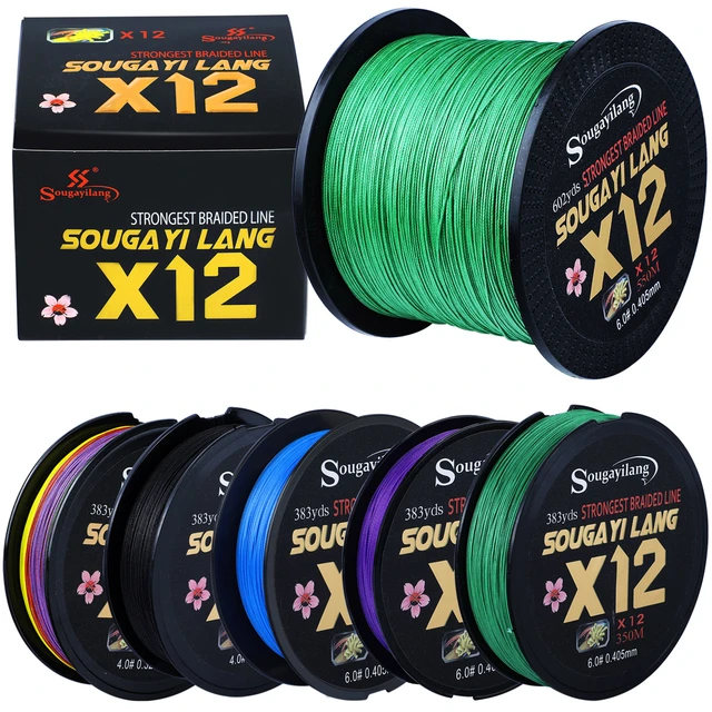 Sougayilang 12 Strands Braided Fishing Line X12 150M 350M 550M PE Fishing  Line 20-103LB Multifilament