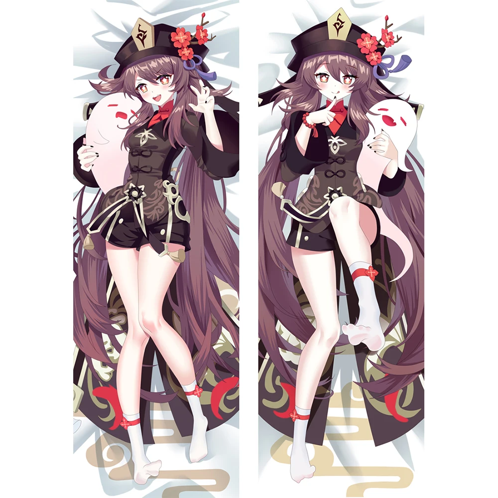 

60x180cm Anime Dakimakura Hu Tao Hugging Body Pillowcase Genshin Impact Pillow Cover Peachskin Otaku Pillow Case Cushion Cover