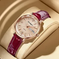 POEDAGAR Exquisite Ladies Watch Luxury Fashion Ultra-thin Leather Belt Waterproof Luminous Quartz Women Wristwatch Female Clocks 1