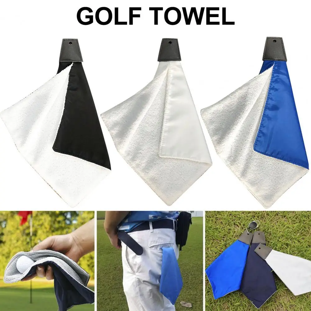 

Dropshipping!!Universal Golf Cleaning Towel Retractable Buckle Take Up No Space Portable Golf Ball Towel for Golf Lovers