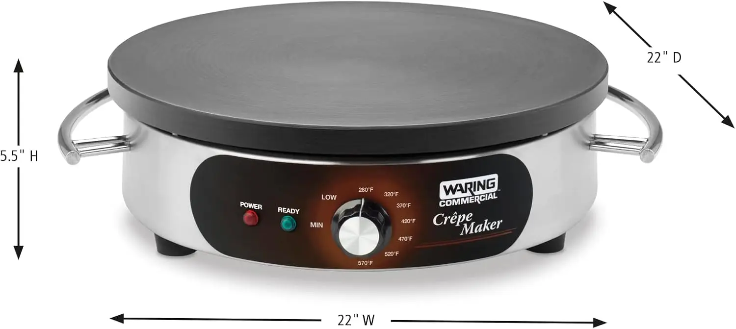 Commercial WSC165BX Crepe Maker, 208V, , Stainless Steel, Silver