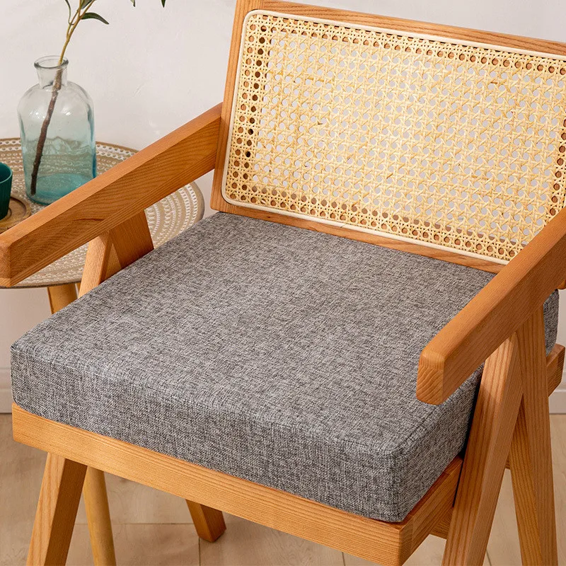 

35d High Density Sponge Sofa Cushion Linen Cushion Chair Back Cushion Thickness 3cm 5cm 8cm Square Office Chair Mat 45x45cm