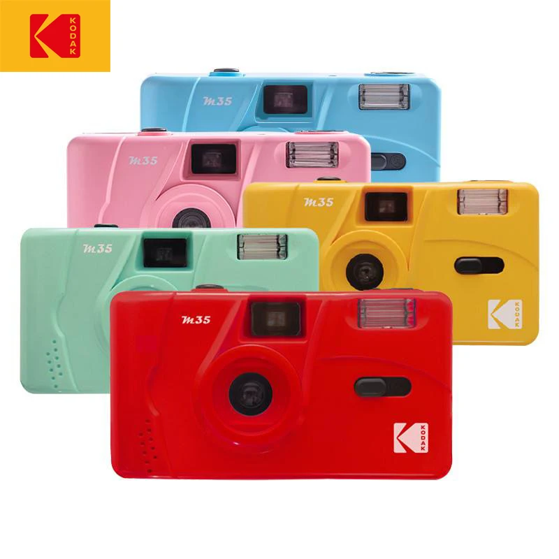 

Brand New Kodak Vintage Retro M35 35mm Reusable Film Camera with Flash New Year Gift Birthday Present Student Favorite