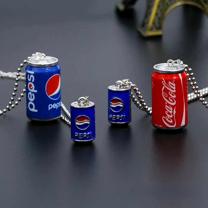 

2022 Hip Hop Stereo Can Simulation Coke Bottle Pendant Necklace for Women Men Cute Fashion Couple Necklace Jewelry Party Gift