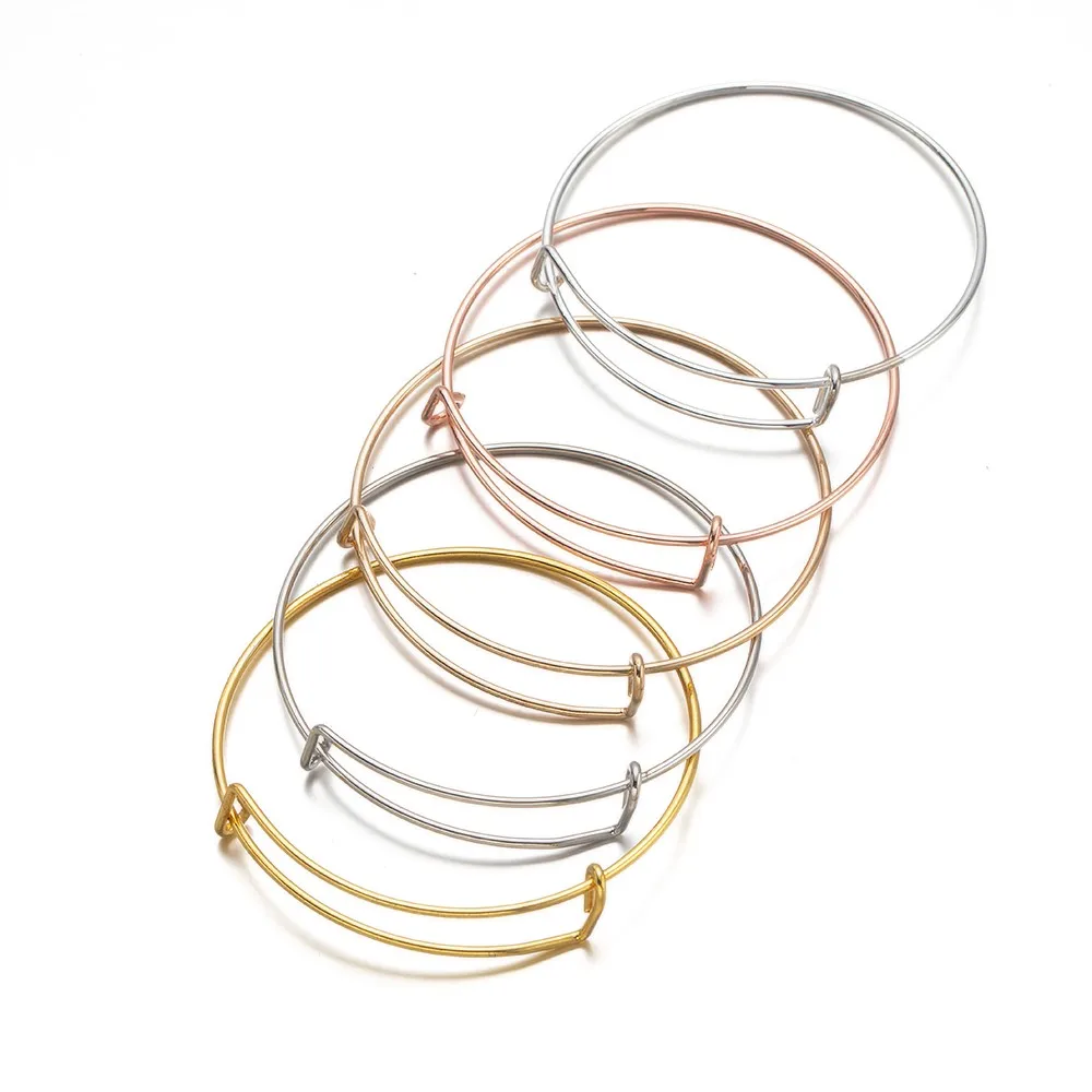 10/20Pcs  Expandable Bangle Adjustable Wire Blank Bracelets For DIY Women Pulseiras Jewelry Making Supplies Accessories 4
