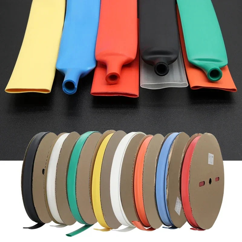 Heat Shrink Tube 1M 3:1 Diameter 1.6/2.4/3.2/4.8/6.4/7.9/9.5/12.7/15.4/19.1/25.4/30/39/50mm Double Wall Glue Tube