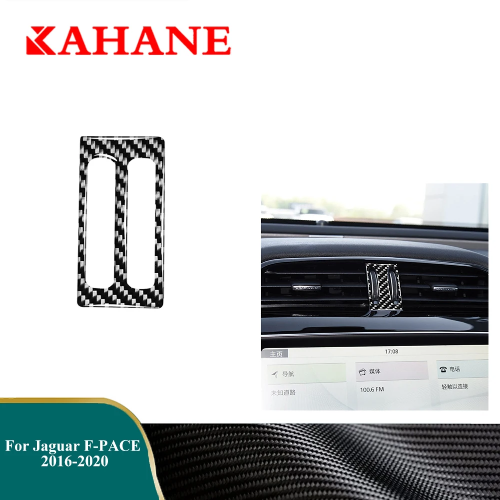 

Car Center Air Vent Decoration Cover Trim For Jaguar F-PACE X761 XE X760 XF X260 XJ 2016-2020 Carbon Fiber Interior Stickers