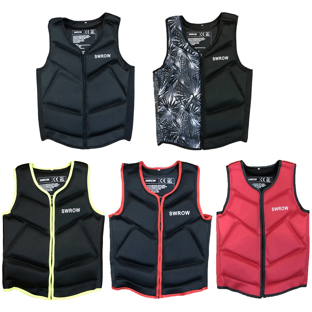 SWROW Neoprene Lifejacket Adult Swimming Floating Jacket Men And Women Portable Fishing Surfing Kayak Water Sports Lifejacket life jacket