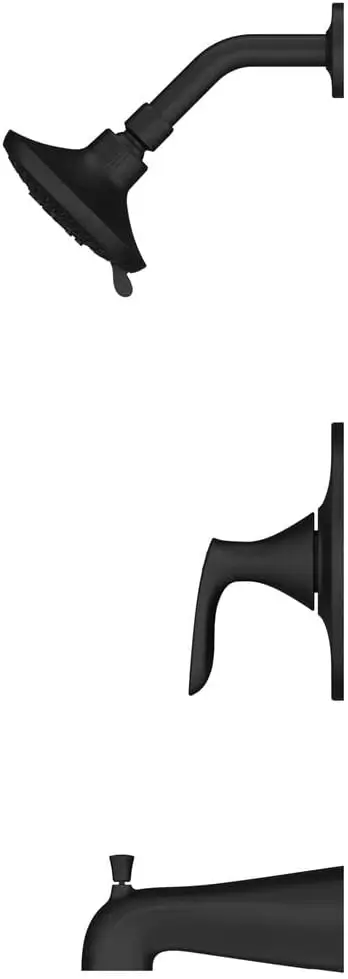 Weller Tub and Shower Trim Kit (Valve Sold Separately), Single Handle, Matte Black Finish, LG898WRB 4