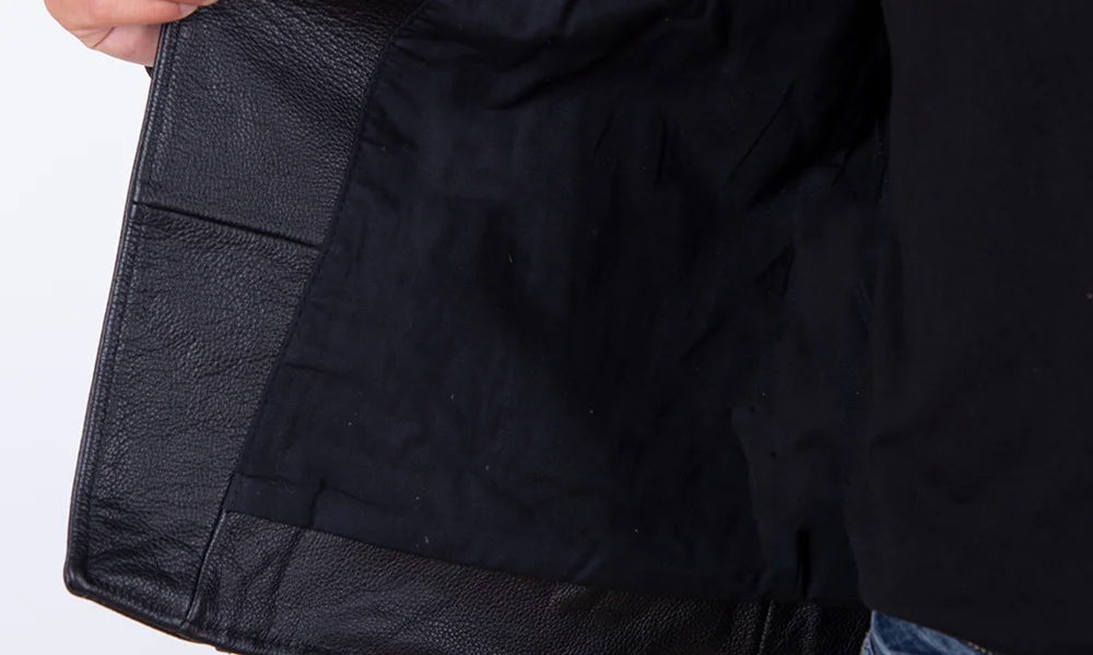 petite genuine leather coats & jackets ShippingNew Free Black Top Layer Cowhide Men＇sJacket for Autumn Motorcycle Style Plus Size Slim Fit Biker＇sCoat sheepskin leather coat